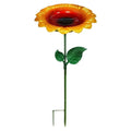 Water Feature Metal Bird Bath Sunflower Iron Art Bird Water Dispenser Outdoor Flower Garden Stake Courtyard Decor Vue Sunflower