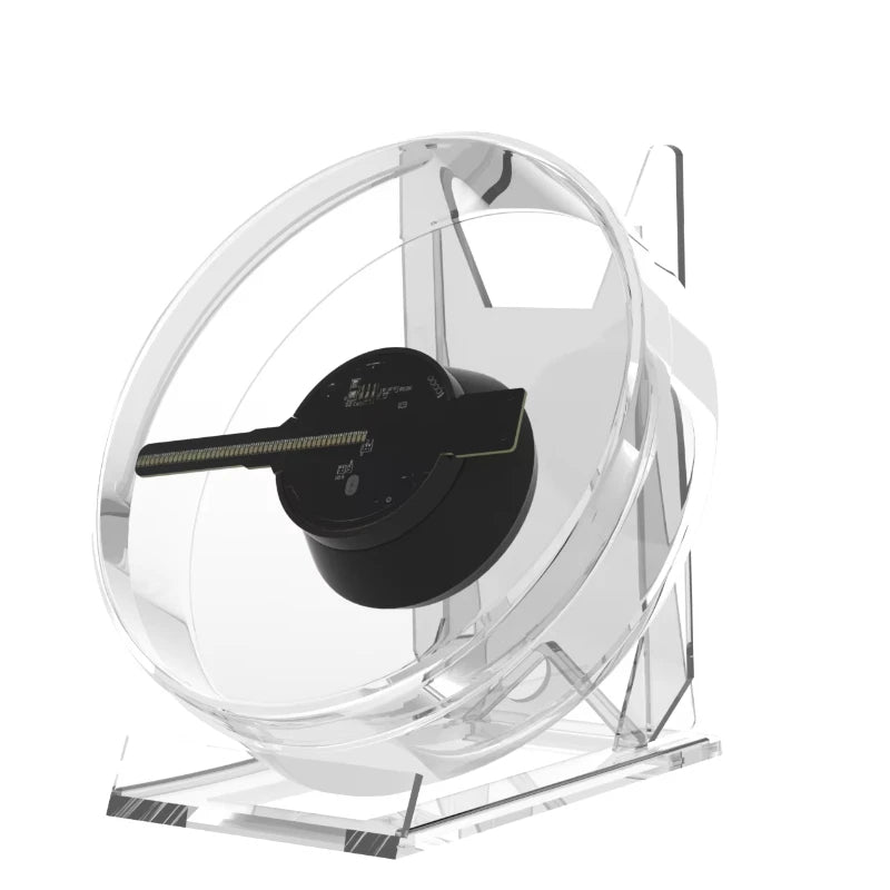 3d Holographic Advertising Lights LED Desktop Model Fan Screen with Audio Playback with Transparent Cover Holographic Fan Vue Min 3D Fan
