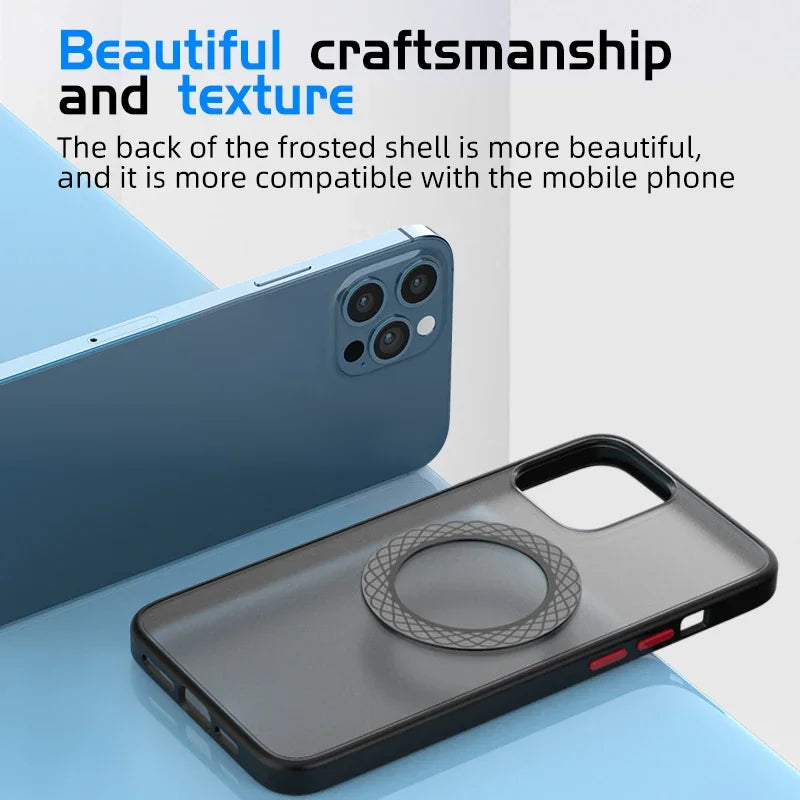 Magnetic Plate Ring For Magsafe Wireless Charger Iron Sheet Sticker Magnet Car Phone Holder For Apple iPhone 14 13 12 Xiaomi Vue