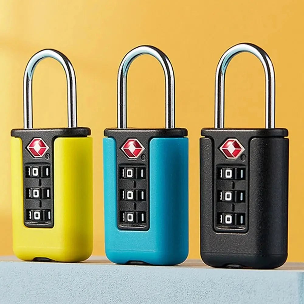 New TSA Customs Colorful Code Lock for Travel Luggage Password Changeable Lock Contrast Color Design Padlock Cabinet Locker Vue