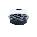 13 Hole Plant Seedling Tray Transparent Cover Insulated Hydroponic Seedling Tray Moisture Retention Plastic Vue Black