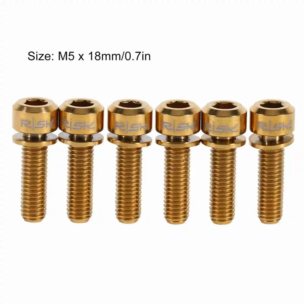 Alloy M5 x 18mm Screw With Washers Set For MTB Stem Stem Stem Screw Vue