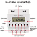 220V Timing Switch Time Controller Programmable Time Controller Switch Relay LCD Display 28 Groups Number Setting Timing Switch Vue Default Title