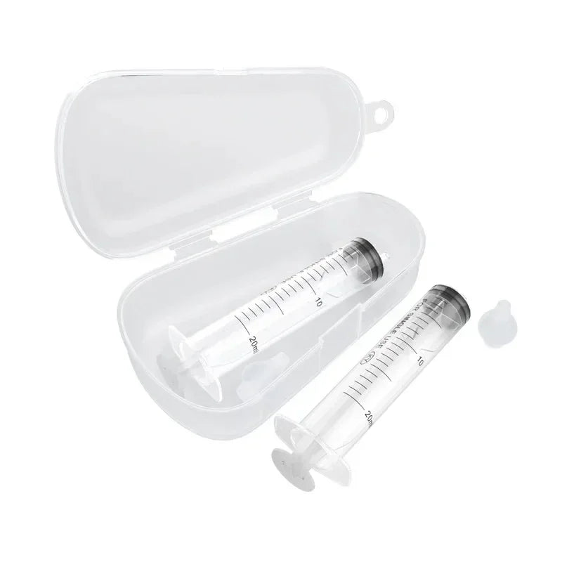vvocci 2PcsBaby Nose Clean box 20ML Needle Tube Infant Baby Care Nasal Aspirator Cleaner Rhinitis Nasal Washer Baby Nose Cleaner Vue