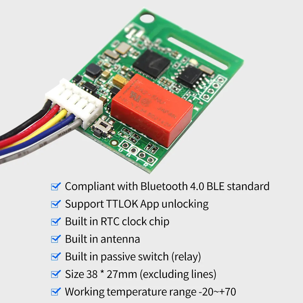 TTLOCK App BLE Electronic Lock Module board Lock Module Relay Output Door Access Control System Vue
