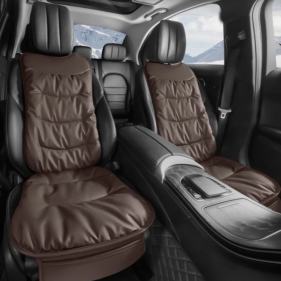 Premium Nappa Leather Car Front Seat Cushion Soft Seat Cover Universal Car Accessories Interior Car Front Seat Protector Cover Vue
