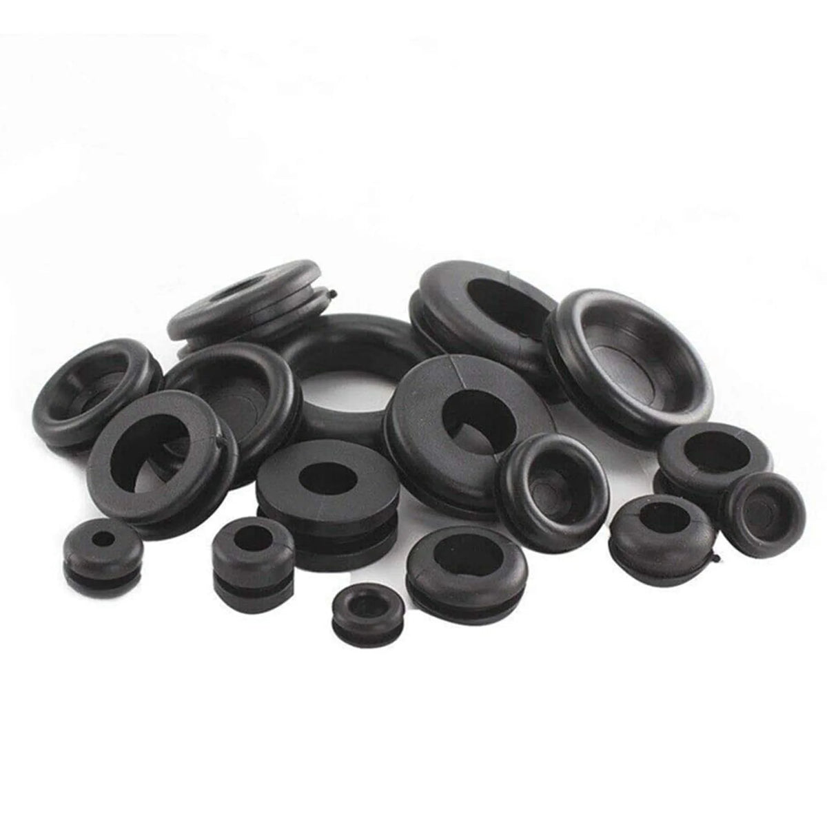 180Pcs Rubber Grommets Sealing Rings Assortment of Rubber Washers for Wires Plugs Cables Rubber Grommet for Wires Plugs Cables Vue 180PCS