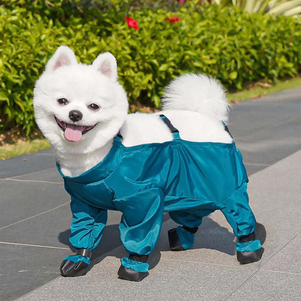 M/L/XL/XXL Winter Dog Snow Suit Adjustable Waterproof Pants Reflective Strips Dog Suspenders Boots Dog Coat Jackets for Outdoor Vue