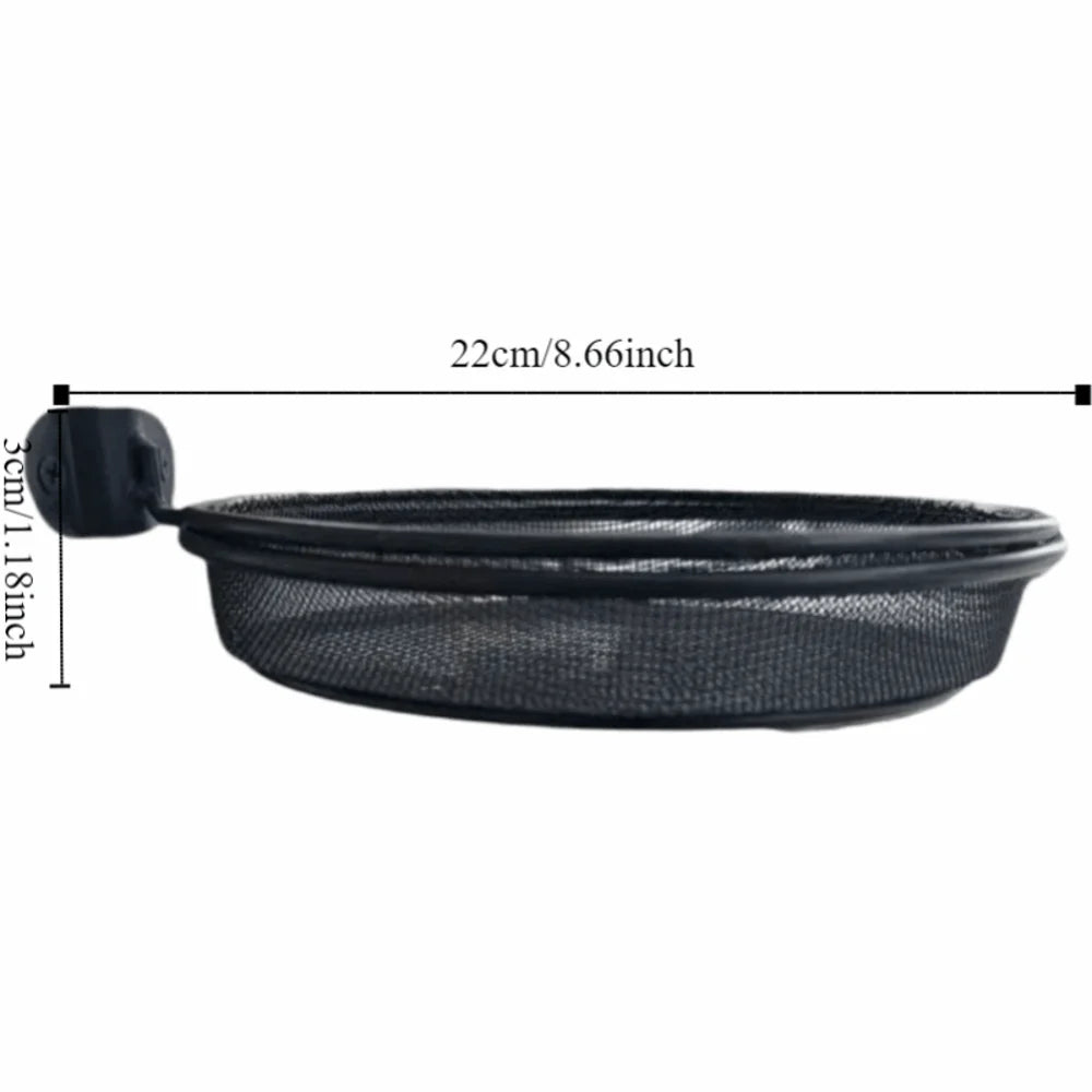 Wall Mounted Outdoor Bird Feeder Detachable Metal Mesh Bird Feeding Tray Round Large Capacity Feeding Station Balcony Vue