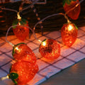 Strawberry Led String Lights Room Decor Indoor New Year Atmosphere Christmas Decoration Battery Lights Party Waterproof 090 Vue RED Battery 3m 20LED
