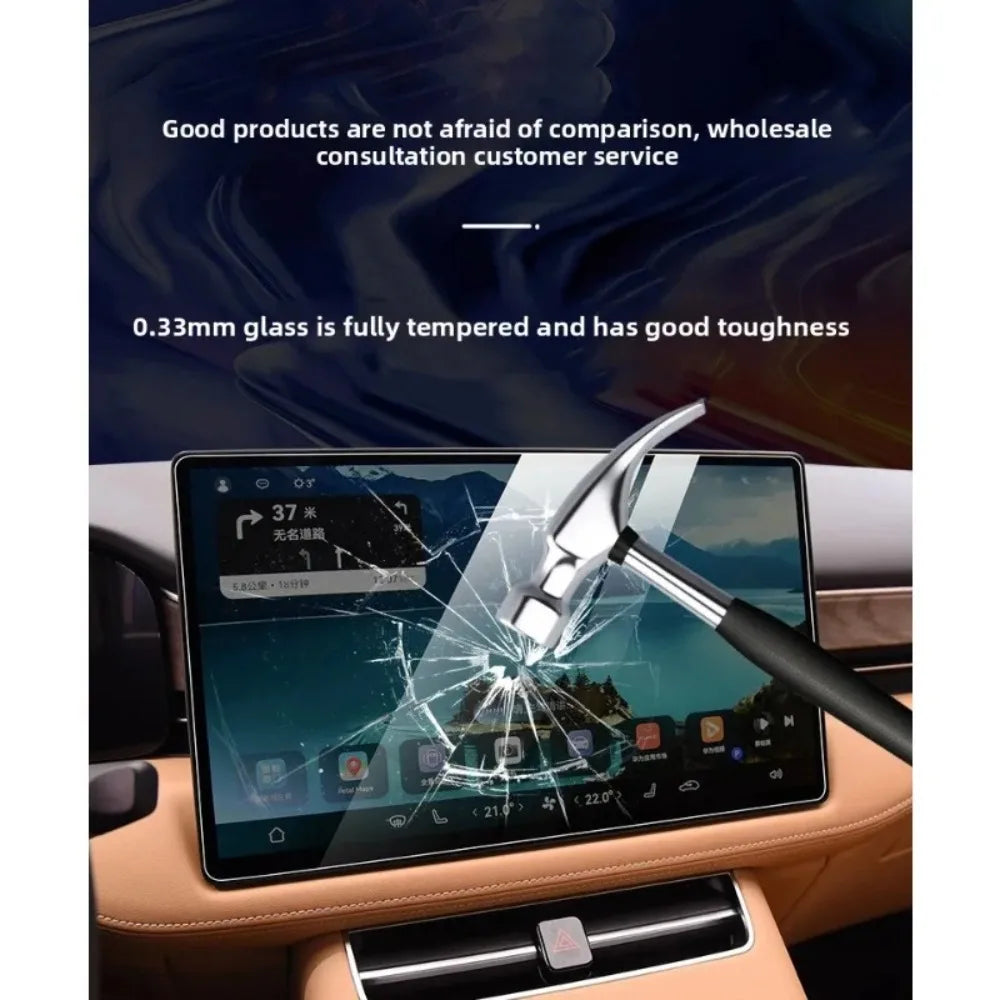 For 2025 Tesla Model YL Car Tempered Glass Screen Protector Central Control Navigation Screen Protector Interior Accessories Vue