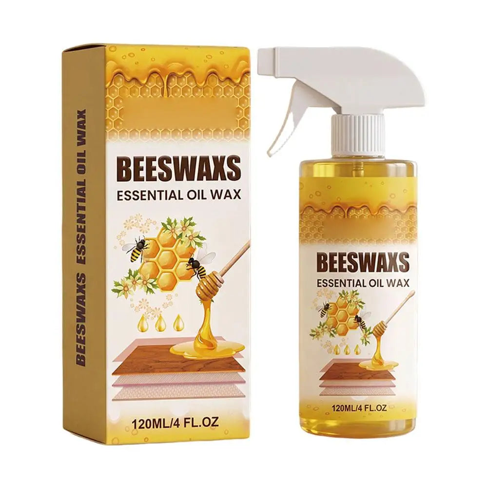 Wooden Furniture Maintenance Floor Cleaner 120ml Beeswax Essential Oil Wax Renovation Brightening Household Wood Polishing Spray Vue 120ml