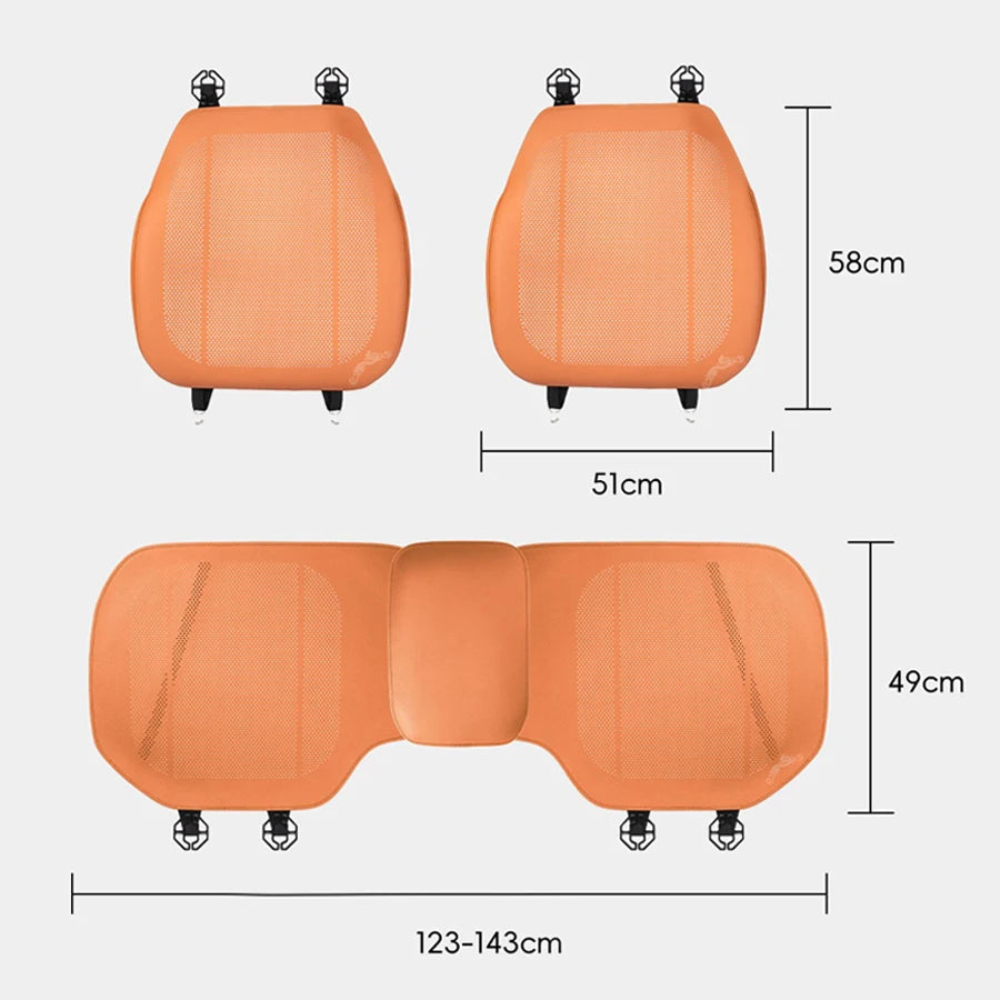 Ultrathin Front Seat Car Seat Cushion For Volkswagen VW Golf 7 MK7 Golf 8 Mk8 Tiguan MK2 Polo Full Surround Cover Accessories Vue