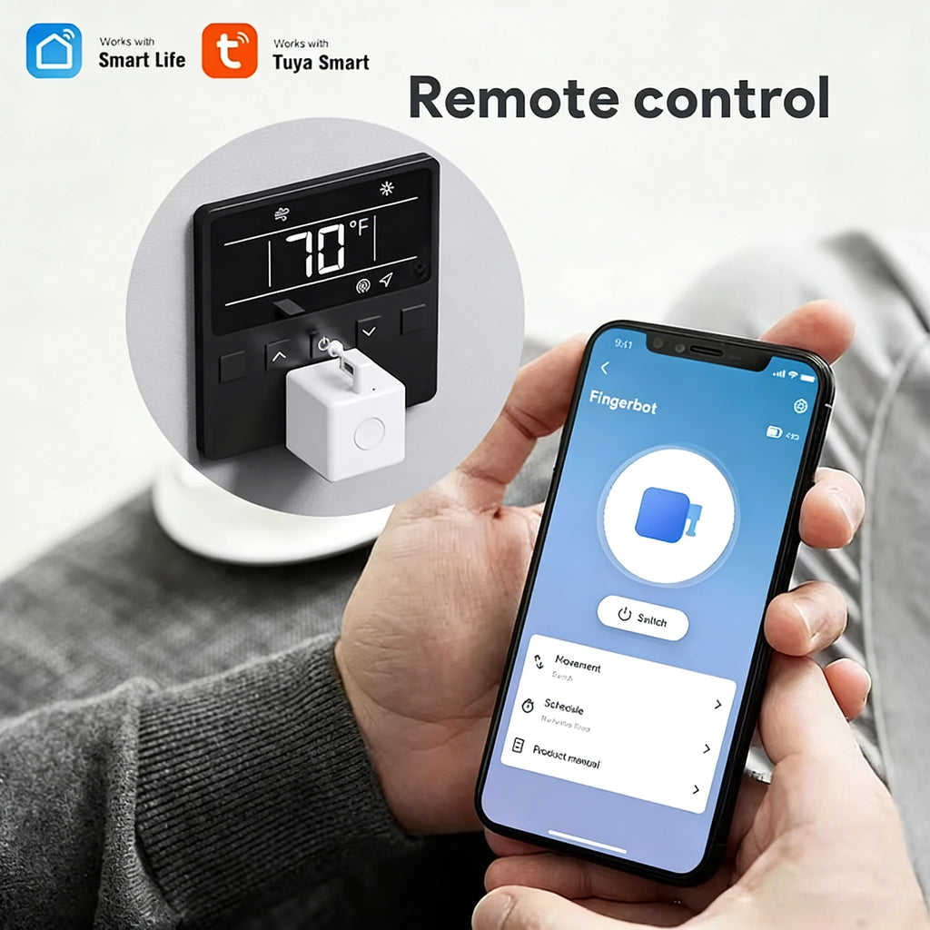 Tuya Bluetooth Smart Fingerbot Plus Switch Button Pusher Smart Life Switch Timer Voice Control Works With Alexa Google Home Vue