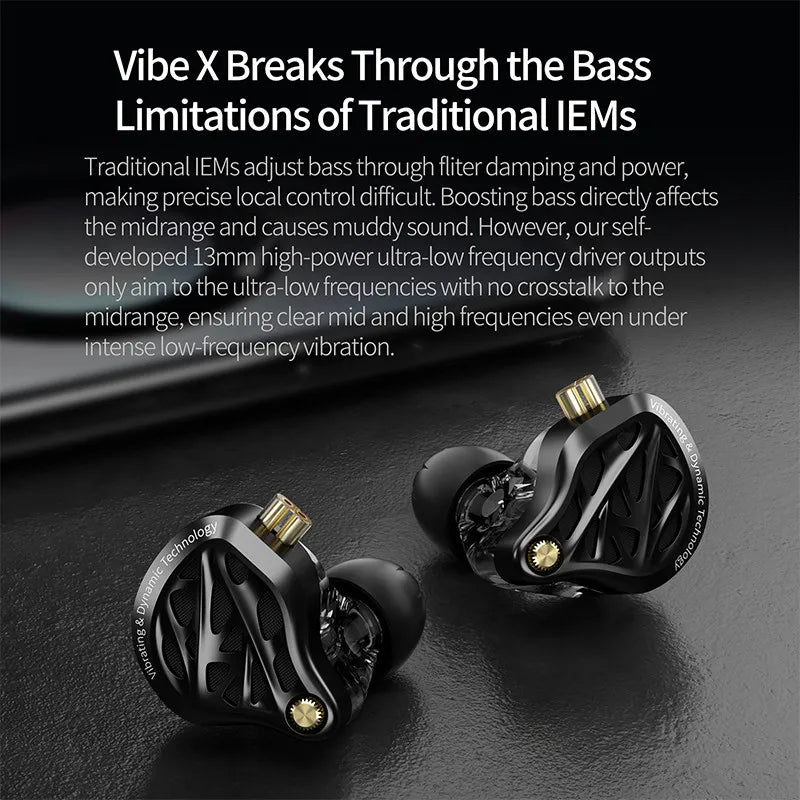 KZ Vibe X Wired In-Ear HiFi Headphones | Bass & Sport Wired In-Ear Headphones Vue
