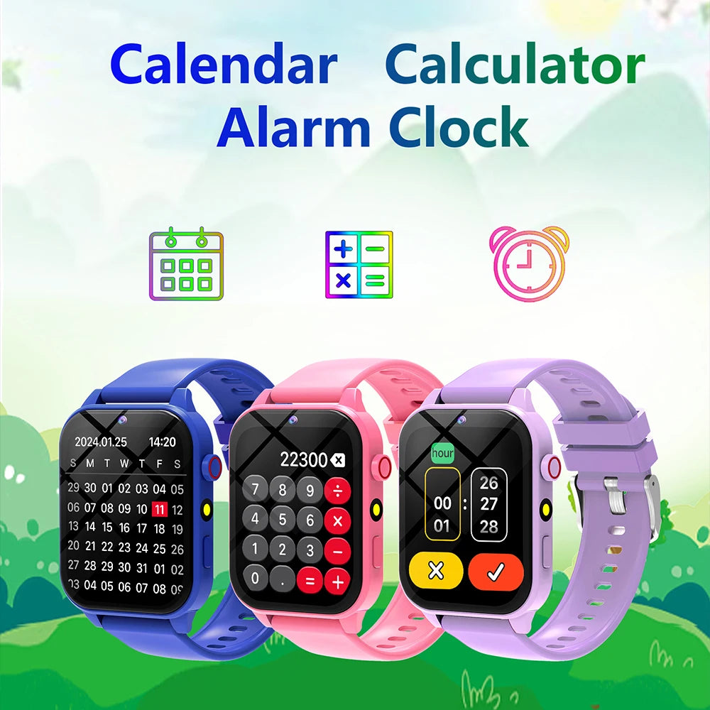 Smart Watch Games for Kids 18 Puzzle Games Sleep Monitoring Alarm Clock Learning Clock Digital Smartwatch Children Boy Girl Gift Vue