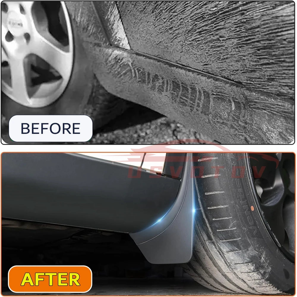 Protect Paint Mud Flaps for 2025 2026 Tesla Model 3 YL Y Juniper Accessories Mud Flaps Tire Splash Guard All Weather Car Mudflap Vue