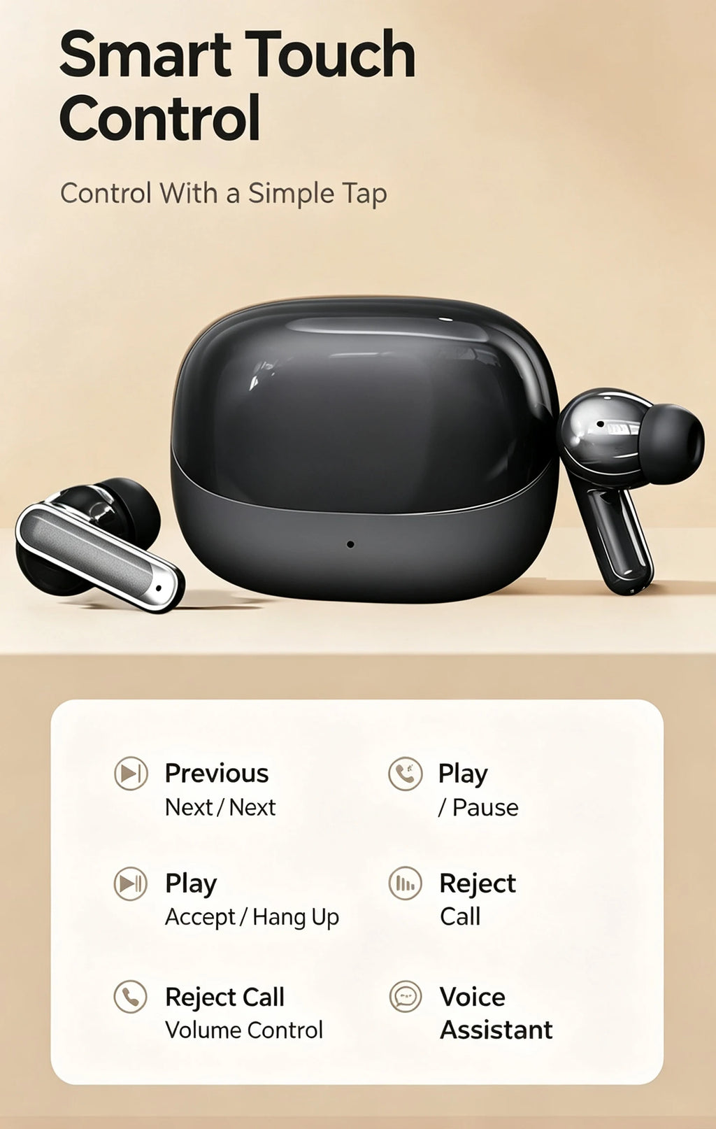 KC-902 Bluetooth V6.0 Earphones TWS in-Ear Wireless Headphones AI Translator Earbuds comfortable Ultra-light Earbuds Vue