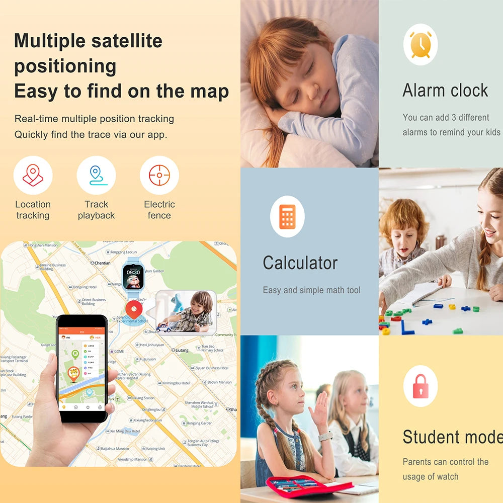 4G Smart Watch Kids GPS WIFI Video Call SOS Child Smartwatch Camera Monitor Tracker Location Phone Watch Boys Girls Gifts Vue