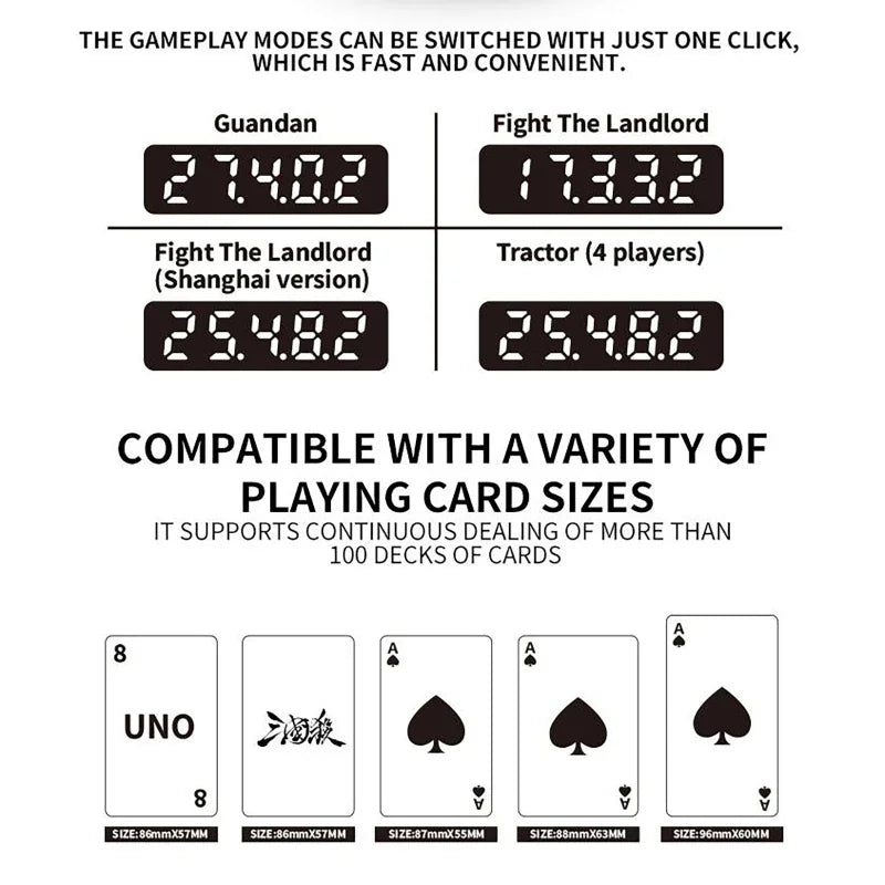 Automatic Card Dealer Machine 360° Rotating Rechargeable Card Dealer Machine Vue