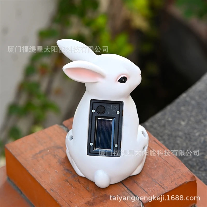 Resin Hollow Rabbit Sculpture European Style Home Garden Courtyard Tabletop Decoration Easter Gift For Kids Women Couples Vue