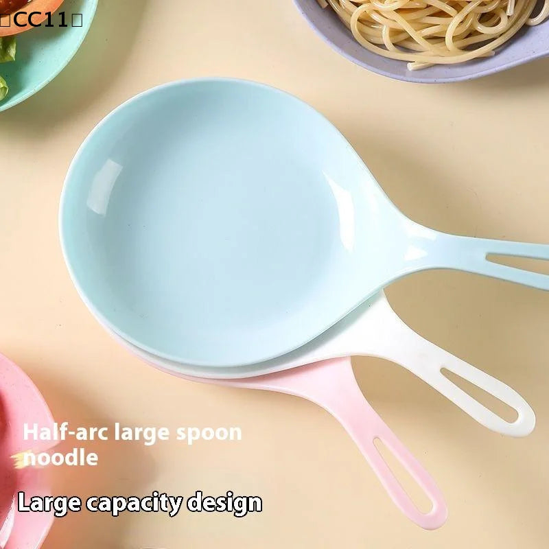 CC11Big Spoon Plate Handle Sauce Dish Plates Handled Serving Korean
