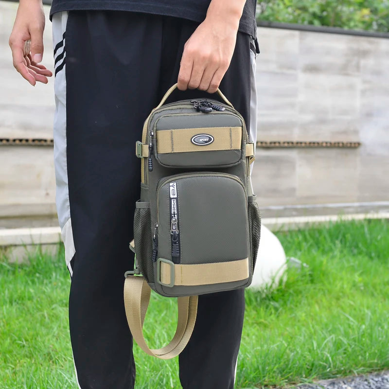 Waterproof Multi-pocket Sling Bag Men Anti-theft Chest Port Casual