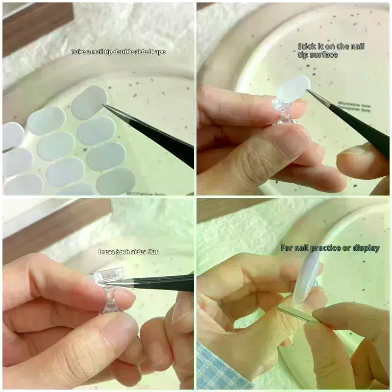 5Pcs Nail Practice Chess 3cm Elevated Acrylic Magnetic Training Practice Nail Tips Stand Wearable Nail Display Rack Nail Tool Vue