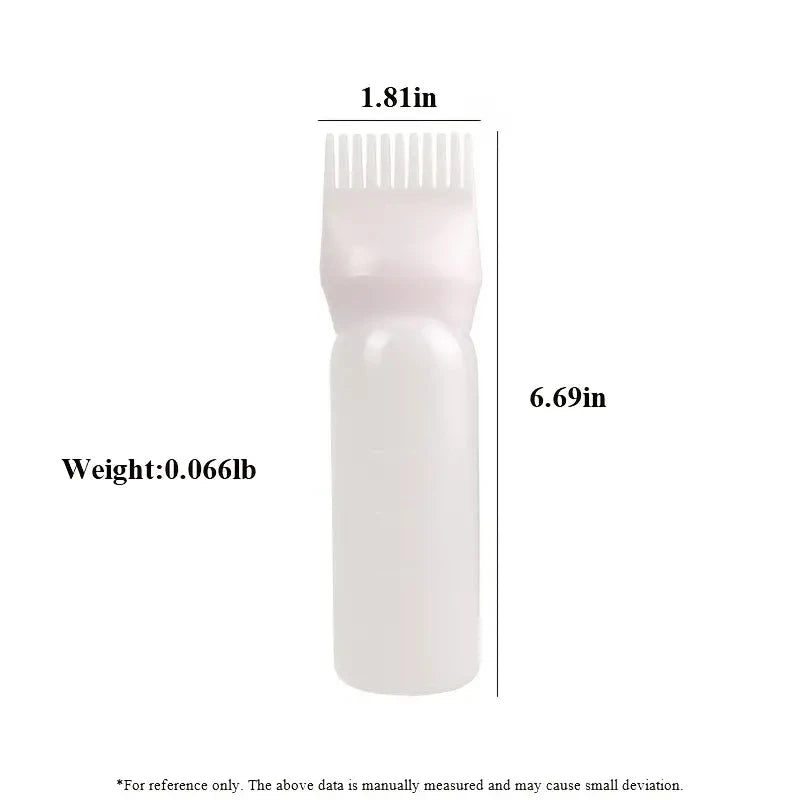 KLINA 120ml Hair Root Comb Applicator Bottle Hair Color Oiling Dye Brush Squeeze Bottles For Styling ABS Refill Container Vue