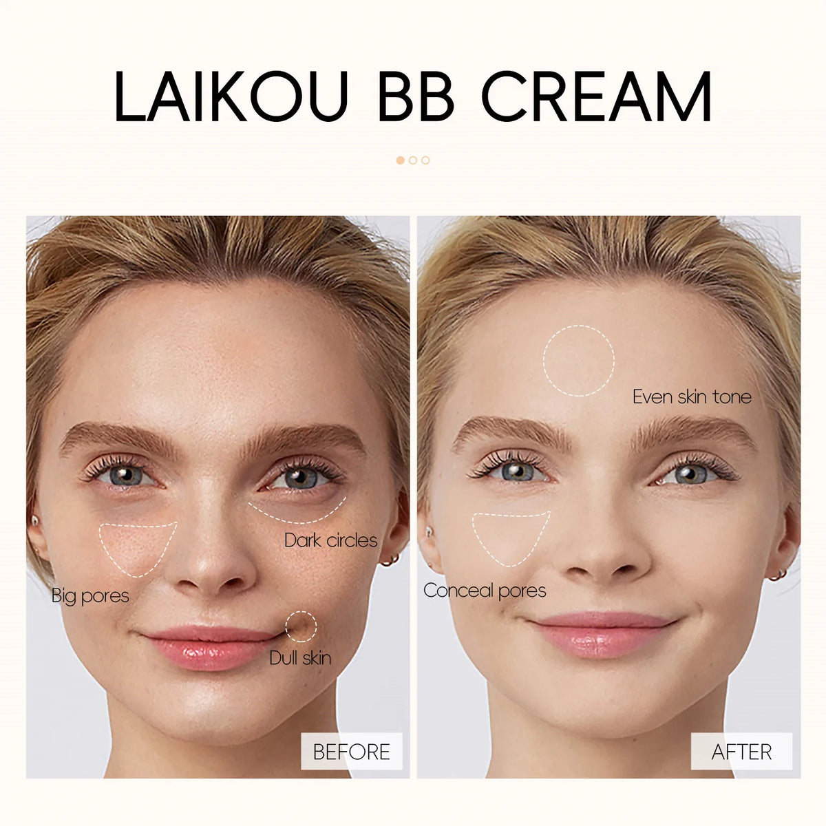6-color optional concealer BB cream 30ml natural facial concealer primer liquid foundation Vue