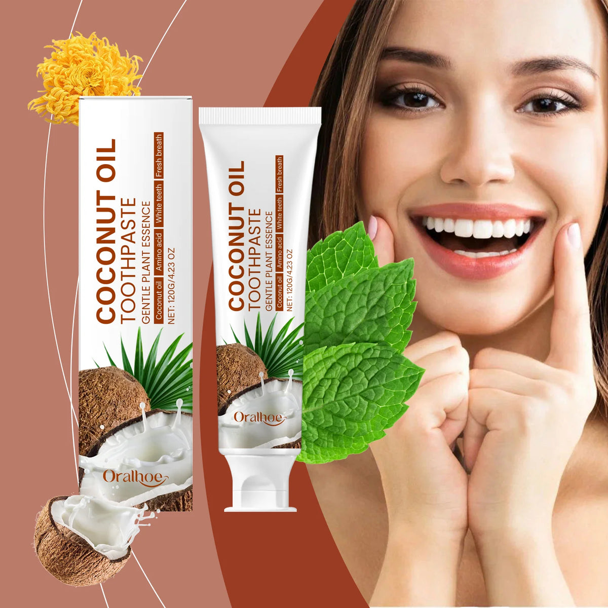 Coconut Oil Toothpaste: Freshens Breath, Nourishes Gums and Enamel, Family Oral Care Toothpaste Vue