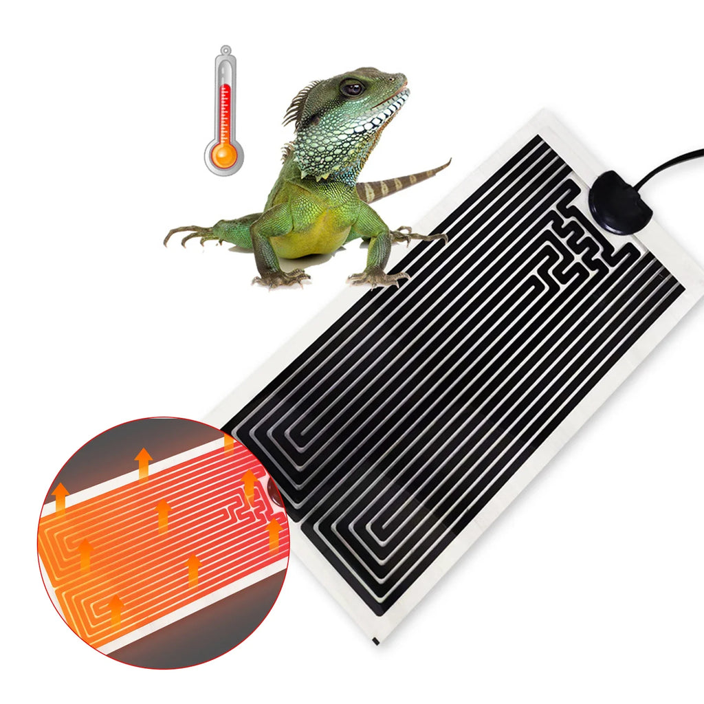 Adjustable Temperature Controller Mats Reptiles Heat Mat Pet Heating Warm Pads Reptiles Supplies Plant Warm Heating Pad 5-35W Vue
