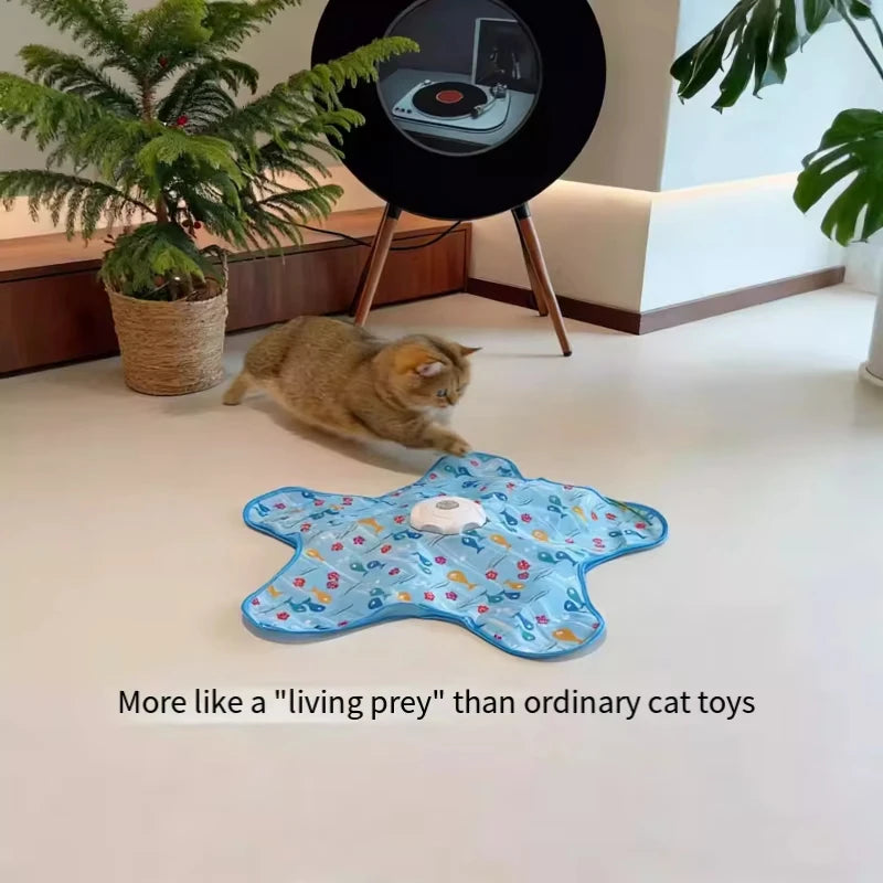 Cat hunting cover toy automatic turntable cat teasing stick pet game cover cat interactive toy hiding cover toy Mimi's favorite Vue