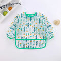 For Kids 0-6 Years New Baby Stuff Toddler Baby BibsCute Children Waterproof Long Sleeve Art Smock Feeding Bib Apron Vue B28 Cactus 100(4-6years)