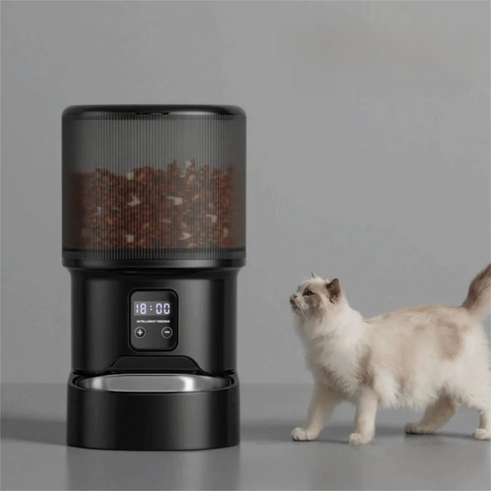 Large Capacity Automatic Pet Feeder Voice Control Timed Feeding Smart Pet Feeder with Bowl with Camera Pet Intelligent Feeder Vue