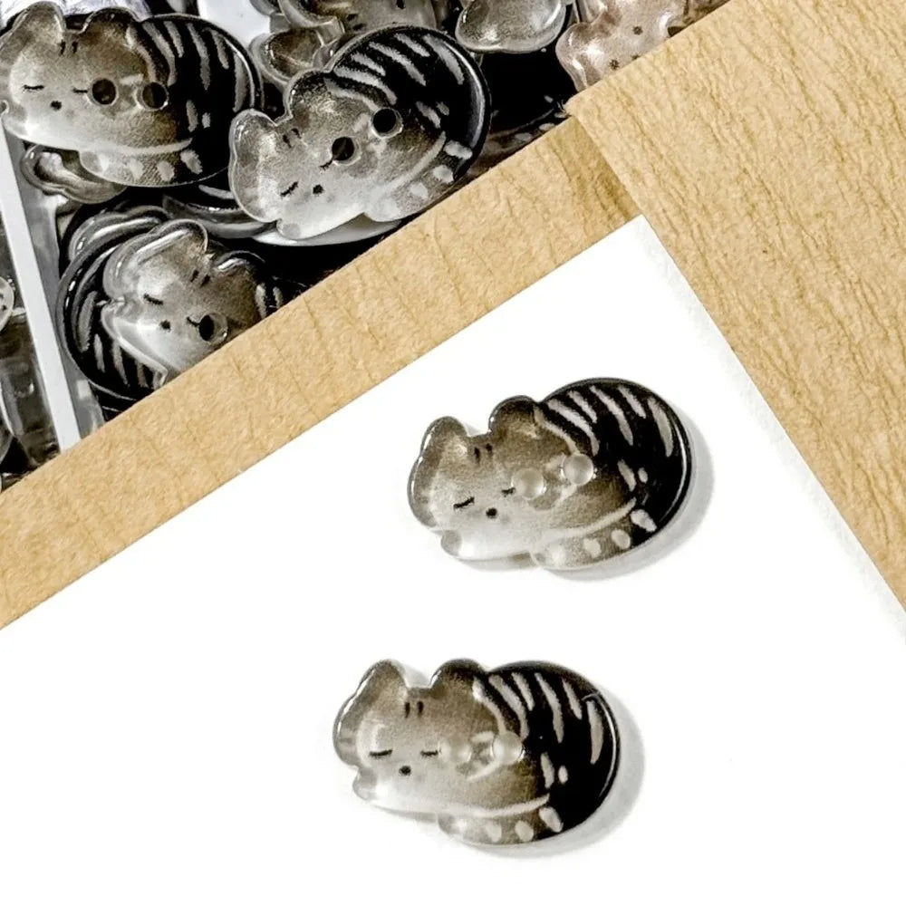 30pcs Black Cat Creative Kitty Buttons Cute Fashionable Tabby Cat Buttons Resin Ginger Cat Buttons Clothing Coat Vue