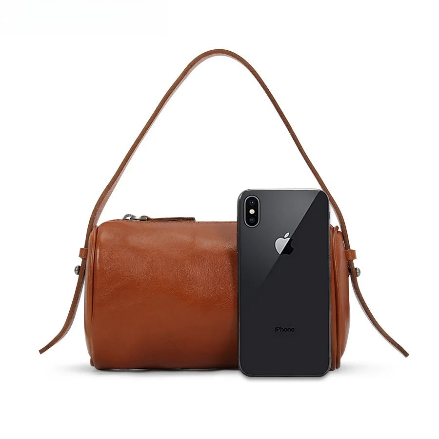Cowhide Shoulder Bag High-end Sense Large-capacity Cross-body Bag First-layer Cowhide Women's Bag Vue