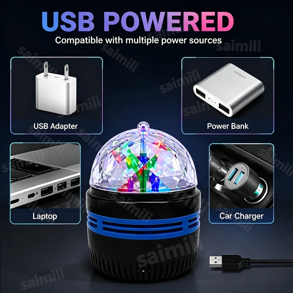 RGB Starry Sky Projector Lamp USB Plug Play Colorful Aurora Night Light For Gaming Room Home Theater Wall Decor Vue