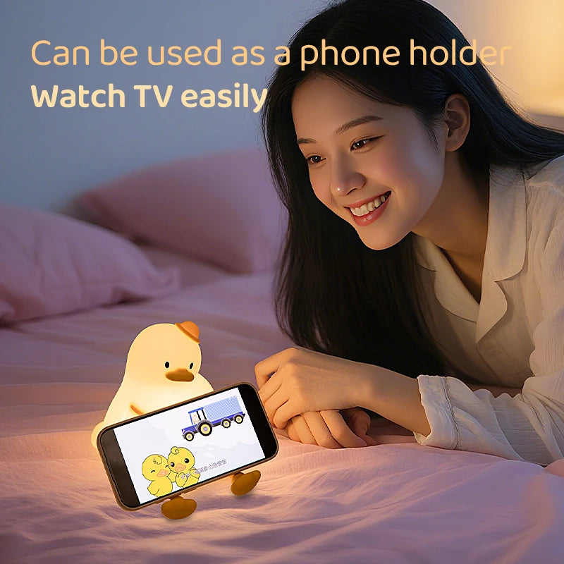 Rechargeable Duck Table Desk Lamp Led Night Light Book Light for Reading Bedroom Bedside Kids Sleep Room Decor Birthday Gifts Vue