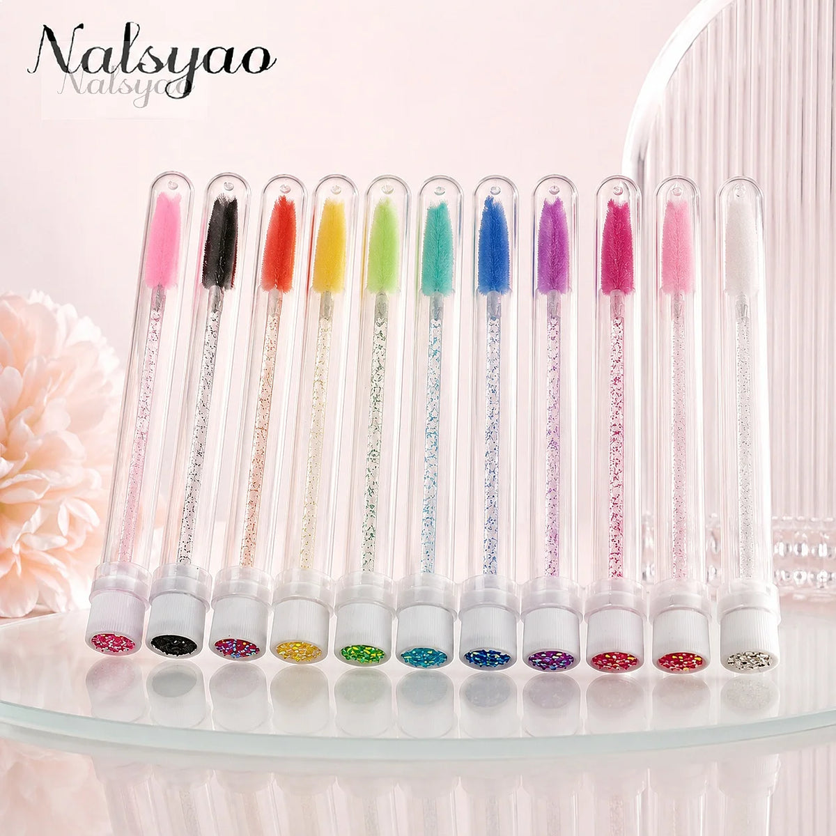 50pcs Disposable Eyelash Brushes Extension Tube Reusable Mascara Wands Eyebrow Brush Applicator Vue