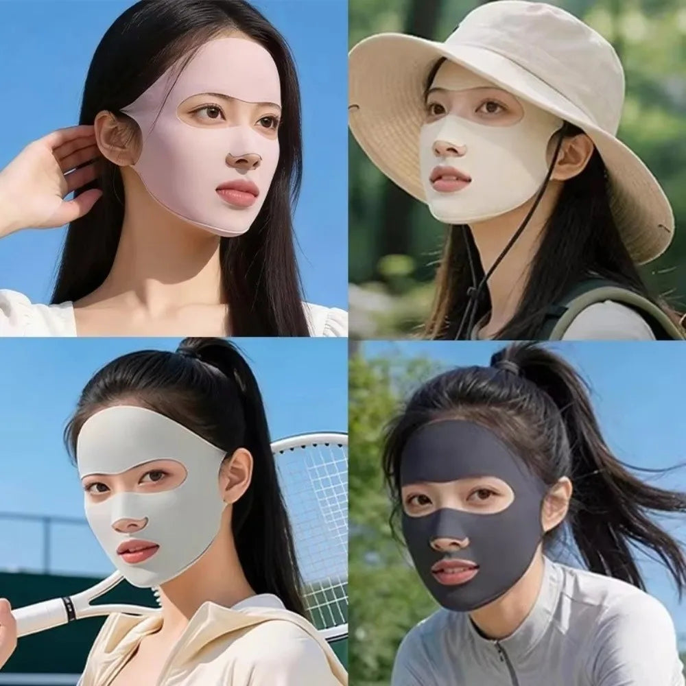 Fashion Ice Silk Sun Protection Mask Breathable Dustproof Anti-UV
