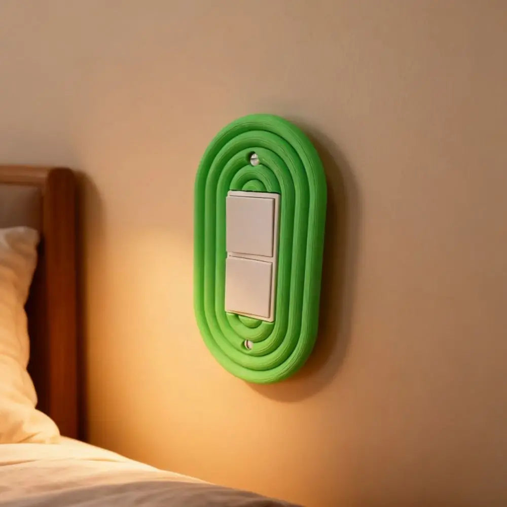Modern Striped Pattern Wall Switch Panel Multi-Color Smooth Durable Material Wall Switch Cover Standard Fit Switch Cover Plate Vue
