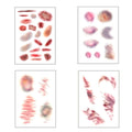 4Sheets Waterproof Halloween Temporary Tattoos Realistic Lasting Wound Bruising Tattoo Decals Portable Simulated Scar Vue 4 sheets 1600*900*700MM