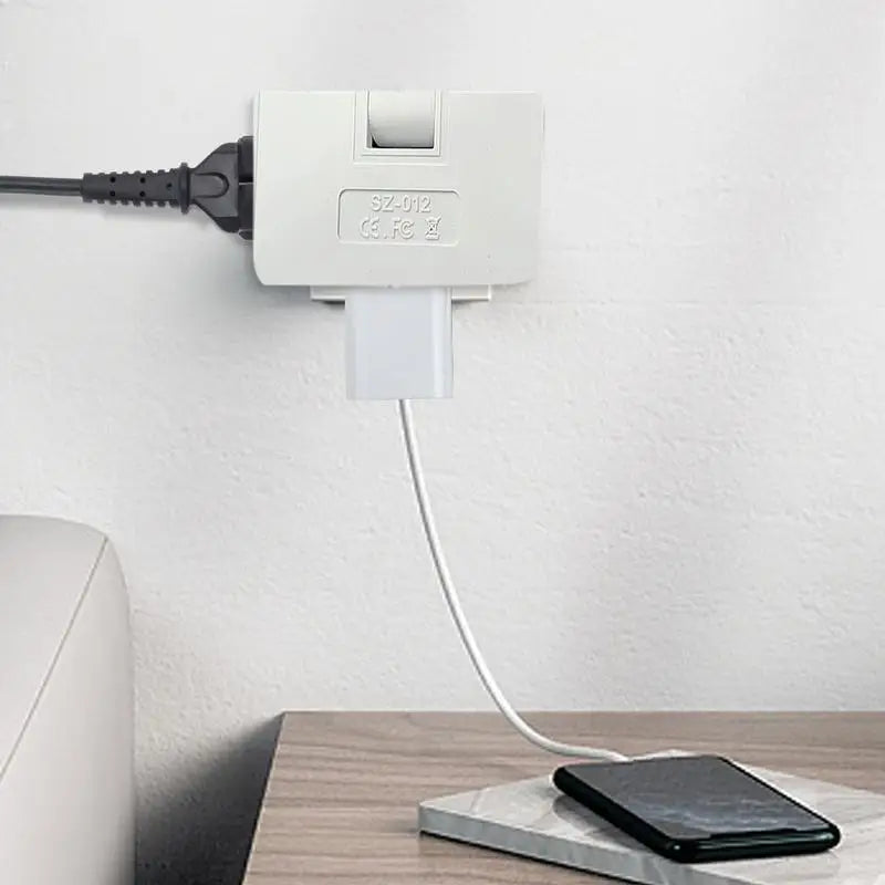 Electrical Multi-outlets Portable 180-Degree Rotating Wall Outlet Extender Electrical Adapters Plug Adapter Fire Resistant Vue