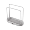 Double-Layer Kitchen Storage Rack Universal Simple Drain Rack No-Drill Water Drainage Dishwashing Cloth Drying Rack Kitchen Vue Grey