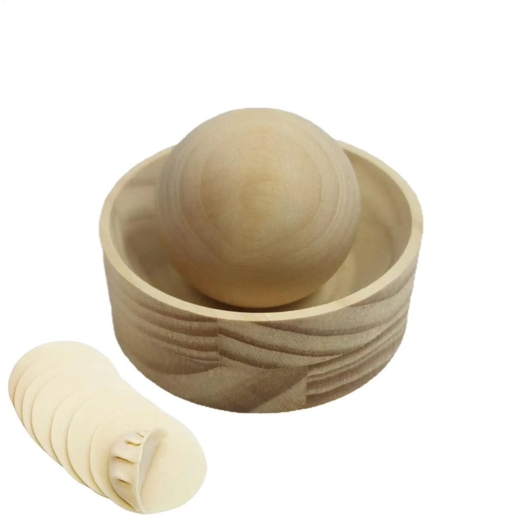 Wood Dumpling Maker Mold And Ball Manual Dough Skin Presser Hand Pie Rolling Ball For Dumpling Pie Bun Pastry Empanada Kitchen Vue