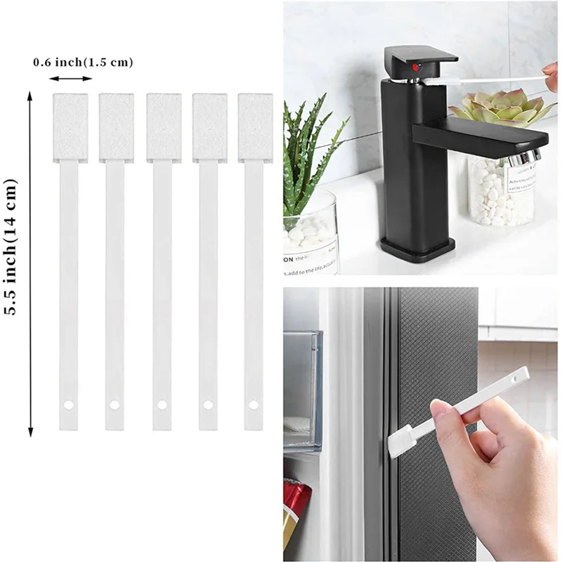 ABKW-56PCS Disposable Toilet Brush Crevice Cleaning Brushes,For Toilet Corners,Window Grooves,Door Rails,Keyboards,Blinds,Etc Vue