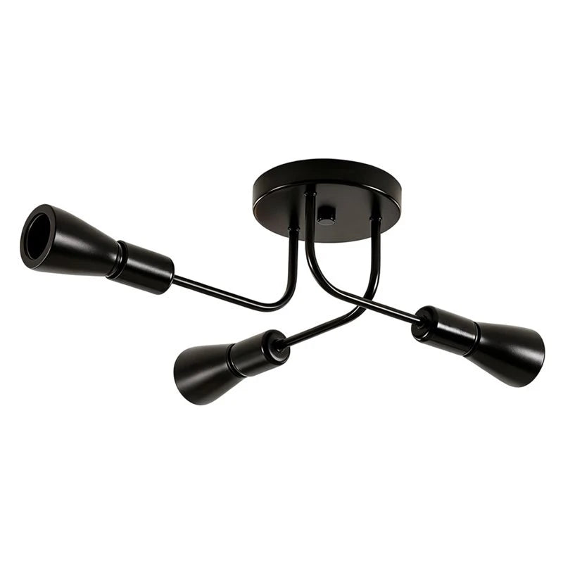 ABKW-Industrial Semi Flush Mount Ceiling 3 Light Without Bulb Vue Default Title
