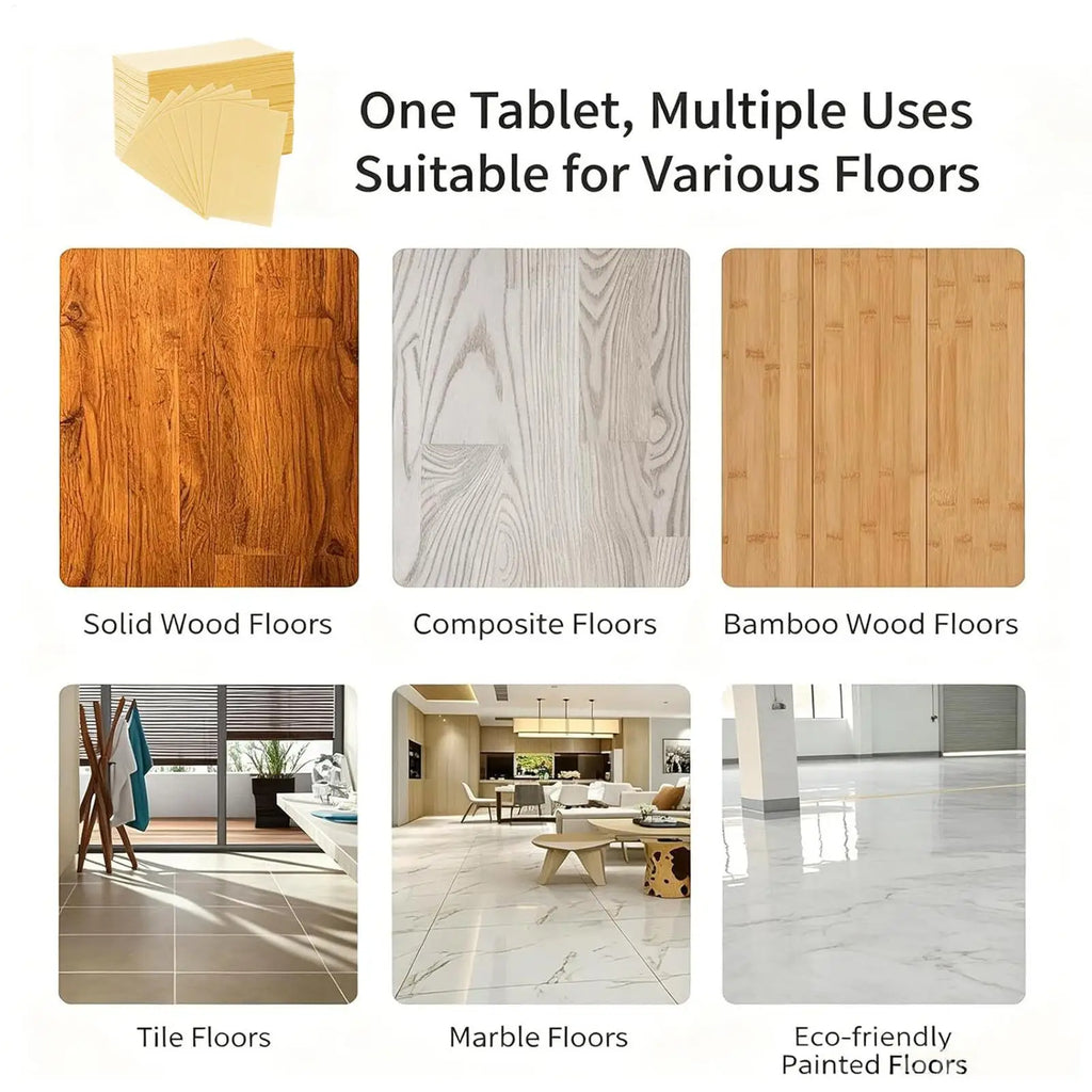 100PCS Floor Cleaner Tablets, Multi-Purpose Scented Shine Cleaner for Laminate Wood Tile Marble, Indoor Outdoor Hard Surface Use Vue