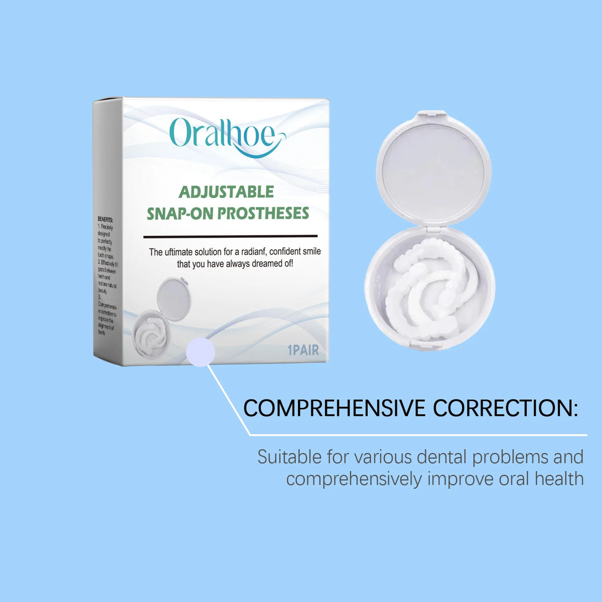 Adult Teeth Veneers - Suitable for Cosmetic Teeth, Dentures and Tooth Gaps, Conceals Minor Imperfections, Enhances Aesthetics Vue